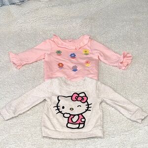 Hello Kitty Pink and White Kids Sweatshirts